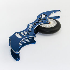 CNC Machined Aluminum Bracket with Wheel Assembly